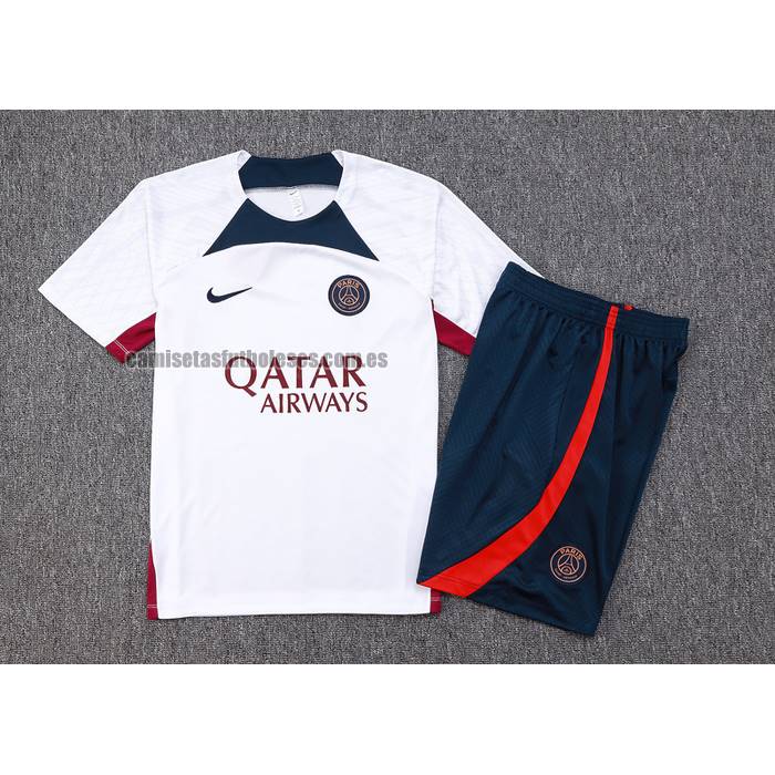 Chandal del Paris Saint-Germain Manga Corta 2023 2024 Blanco - Pantalon Corto